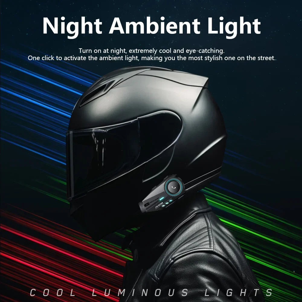 Motorcycle Bluetooth Headset – Wireless Helmet Intercom with Camera