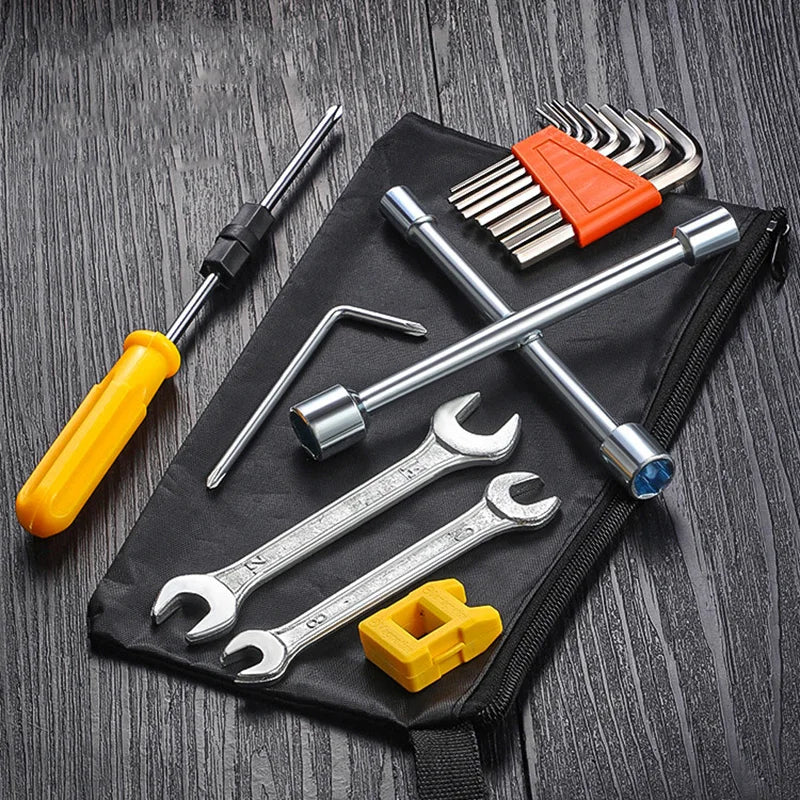 NIUXIANG 8-Piece Socket Wrench, Screwdriver & Hex Tool Kit – Bicycle & Motorcycle Repair – Portable Tool Bag – $14