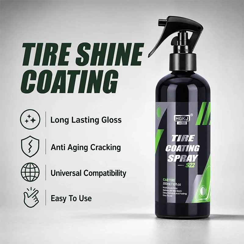 Tire Shine Coating Spray – Waterproof Anti-UV Anti-Crack Dust Repellent Gloss Renovator – Tire Plastic Leather – $12–25
