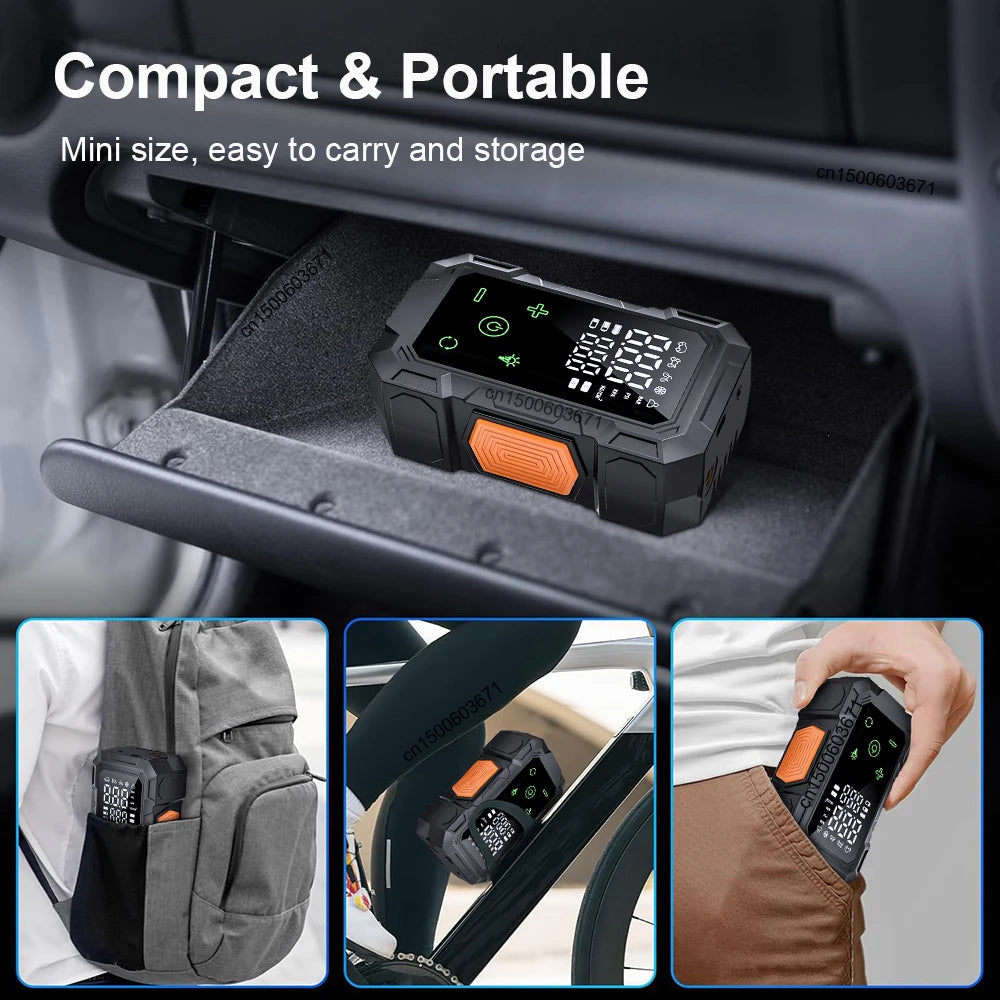 Portable Air Compressor – Cordless Tire Inflator with Digital Display