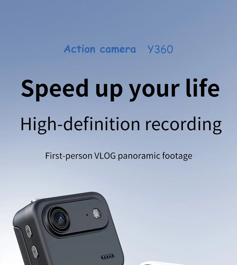 4K HD Flip Screen Thumb Action Camera 20MP Sony Sensor Anti-Shake Wide-Angle Vlog Cycling Camcorder 32GB USB Charging Lightweight Portable POV Camera for Outdoor Travel Cycling