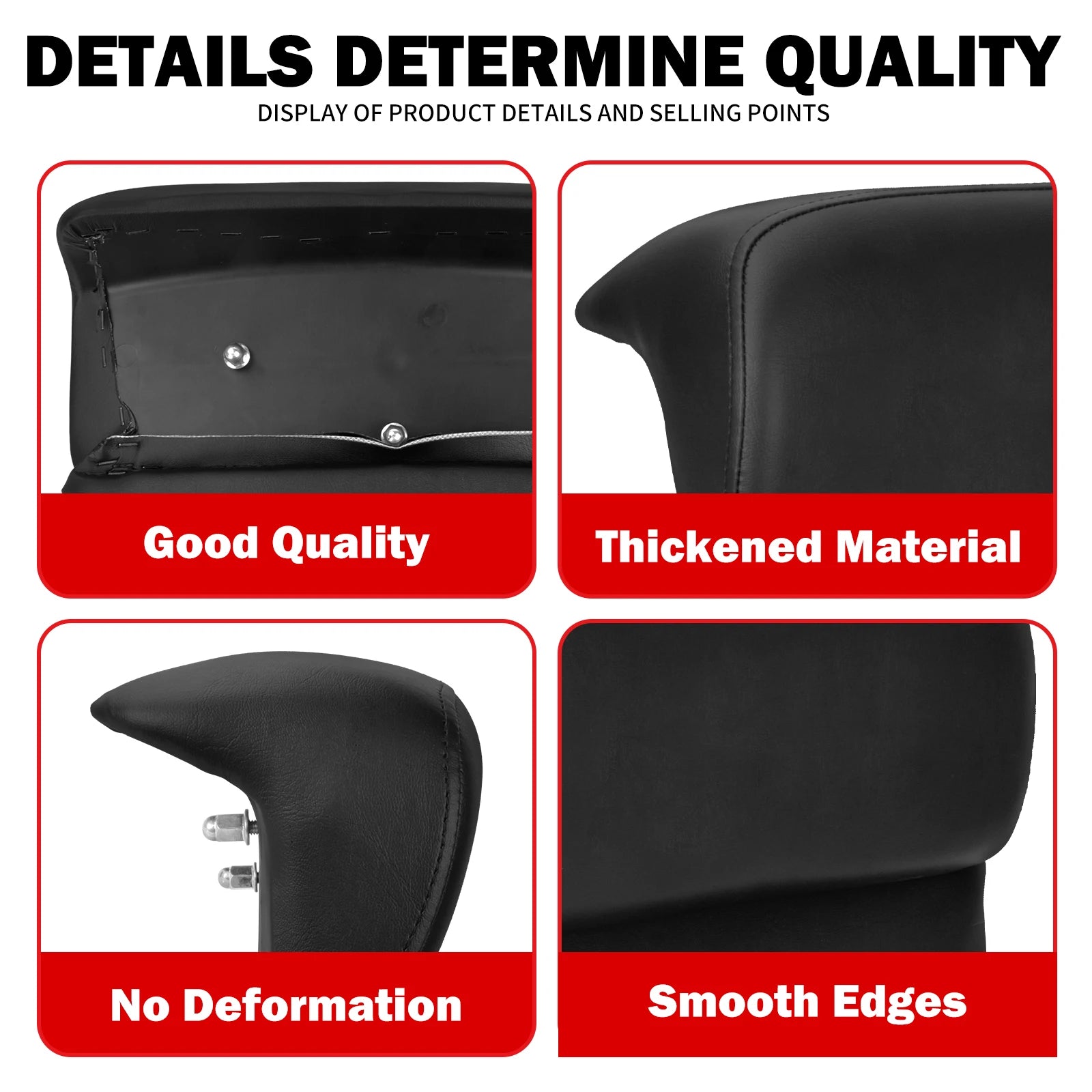 Motorcycle Chopped Razor Tour Pack Backrest Pad Trunk Cushion Pad PU Plastic For Harley Touring Road Street Electra Glide 14-25