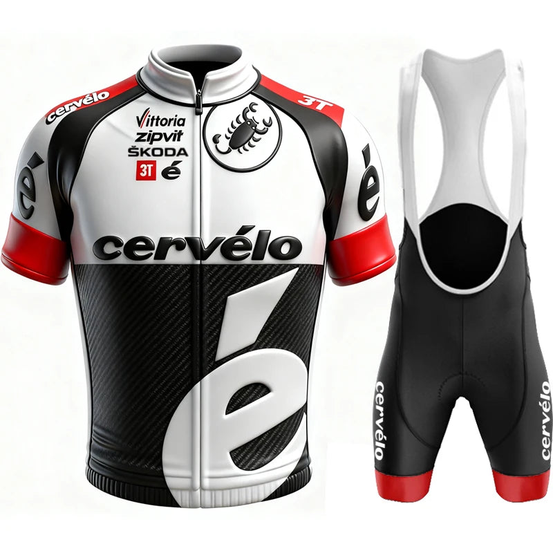 Men's Cycling Suit Mtb Jersey Set Shorts Bib CERVELO Blouse Wear Clothing Uniform Mountain Bike Summer Clothes Road Bicycle Male