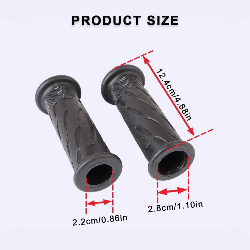 Triumph Bonneville Motorcycle Handlebar Grips 22mm 28mm High Quality Rubber Striped Non-Slip Shockproof Handle Bar Grip Cover for Bonneville Bobber T100 T120 Speedmaster Thruxton 1200 Euro 5 – Black (1 Pair)