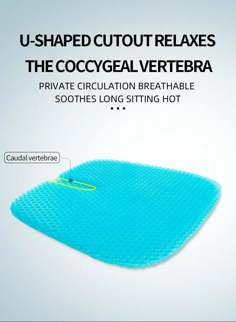 Gel Seat Cushion – Honeycomb Silicone Pad for Long Sitting Comfort