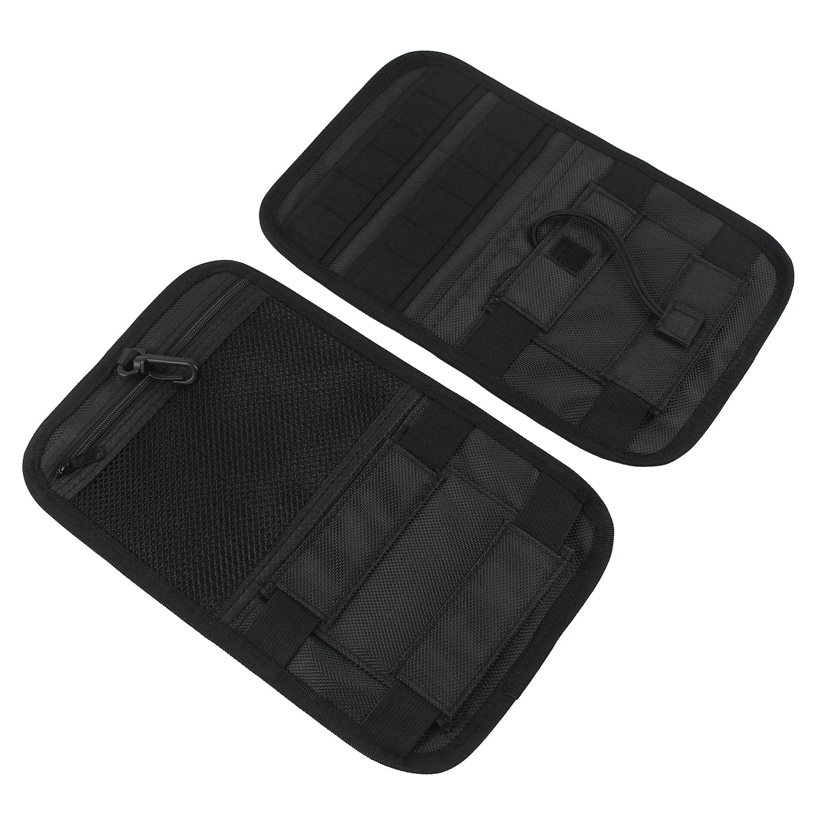 Motorcycle Saddlebag Organizer Hard Bags Storage Case for Harley Touring Street Glide Electra Glide 1980-2023 – Zippered Expandable Slip Pockets (2PCS)