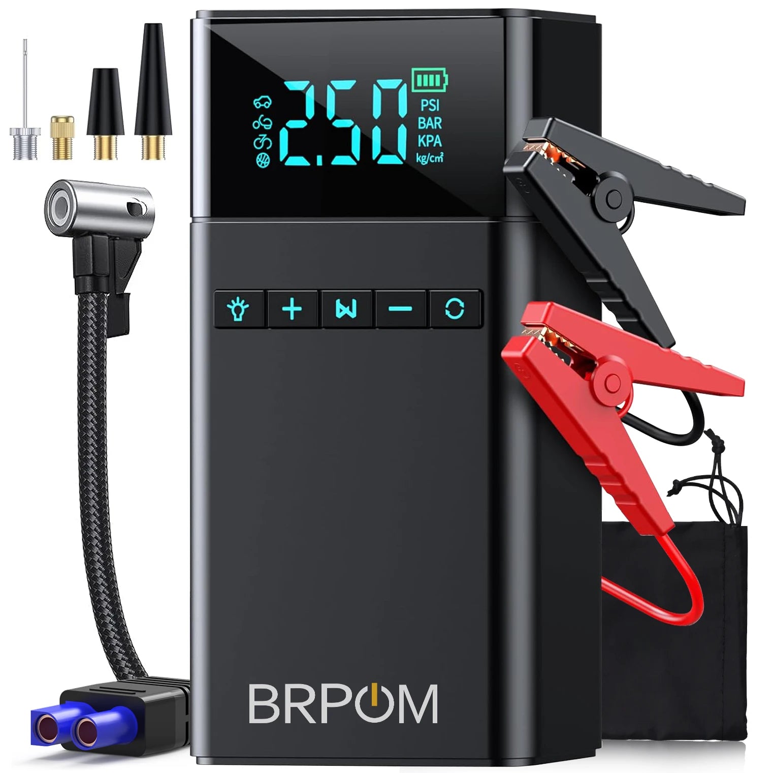 BSMOOM 150PSI Air Compressors Jump Starter Combo 4000A-10000A Portable Car Battery Pack for Motorcycle Car SUV Truck RV