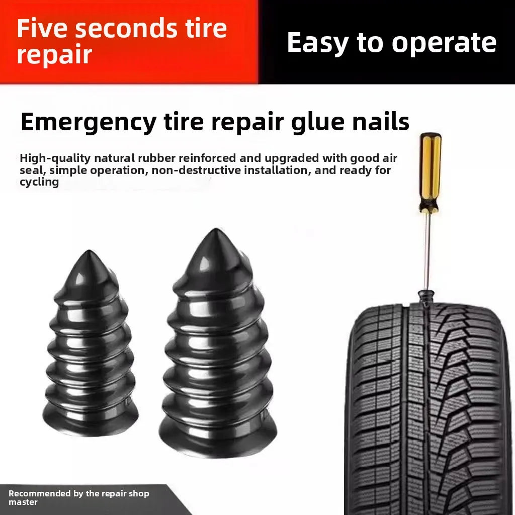 8pcs Emergency Tubeless Tire Repair Kit with Repair Strips – With or Without Storage Box – Car Motorcycle Bicycle – $15