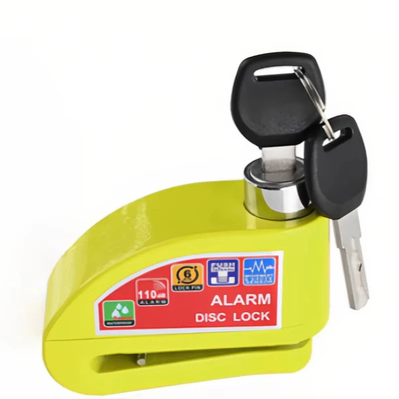 Motorcycle Bicycle Scooter Alarm Lock Wheel Disc Brake Waterproof Anti-Theft Aluminum Alloy Safety Brake Lock Moto Accessories – 5 Styles