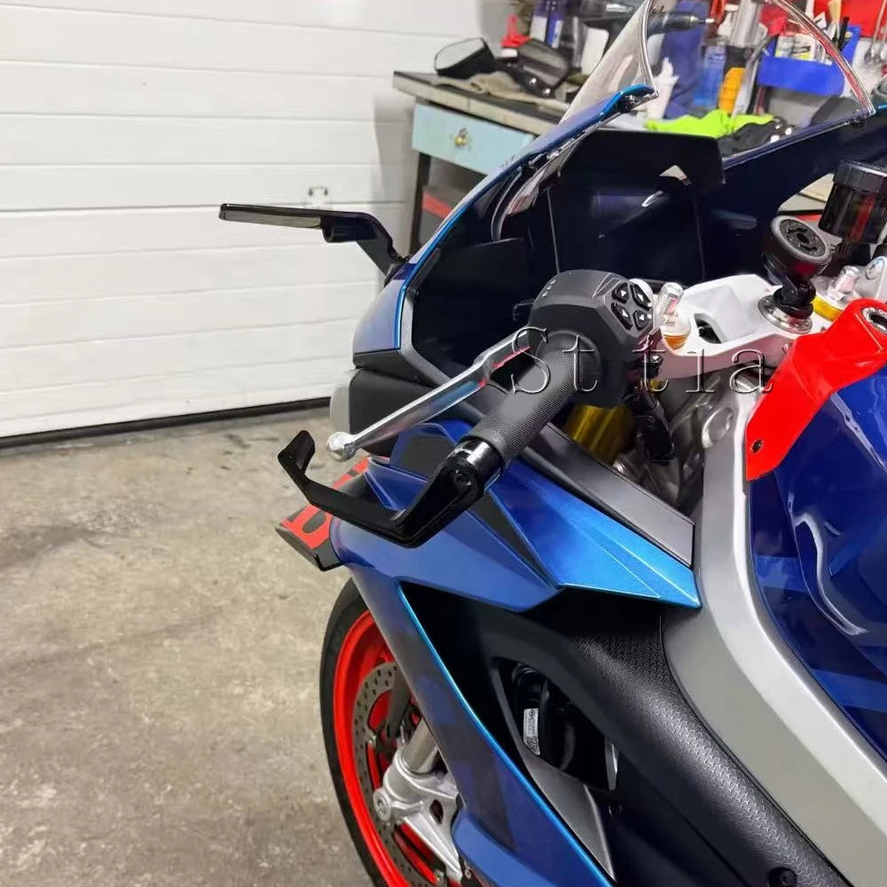 Aprilia RS125 / RS457 / RS660 / GPR150 / GPR250 / Tuono125 CNC Brake & Clutch Lever Guard – Aluminum – Black / Gray / Red – $60–$61