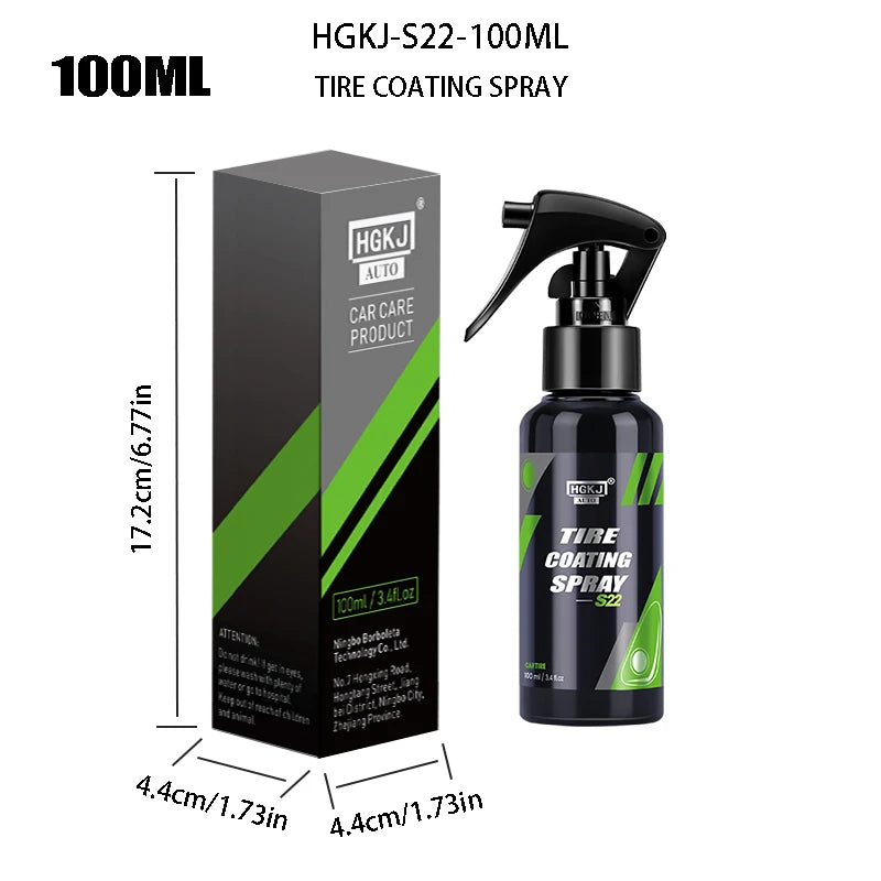 Car Tire Shine Spray – Wheel Cleaning Refurbishing Wax Brightener – 50ml / 100ml / 300ml – $12–24