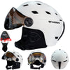 Ski and Snowboard Helmet with Integrated Goggles