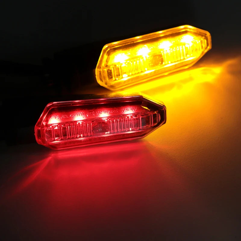 LED Turn Signal Bulbs – 12V Dual Color DRL Amber Flowing Motorcycle Light