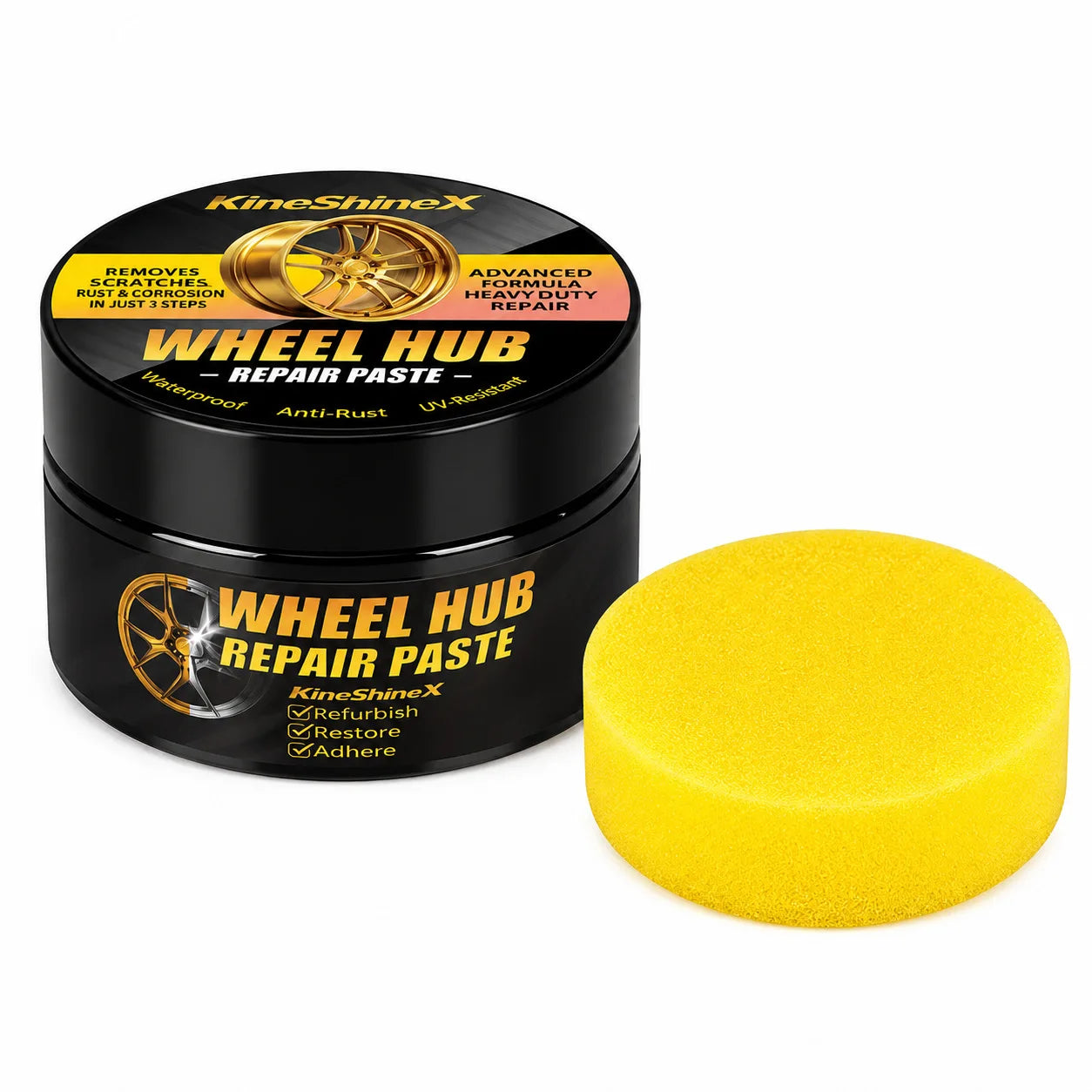 KINESHINEX Alloy Wheel Scratch Remover & Polish Paste – Rim Restoration & Shine – Metal Surface Polish – 30g – 1 / 3 / 5 / 10 Pcs – $28–112