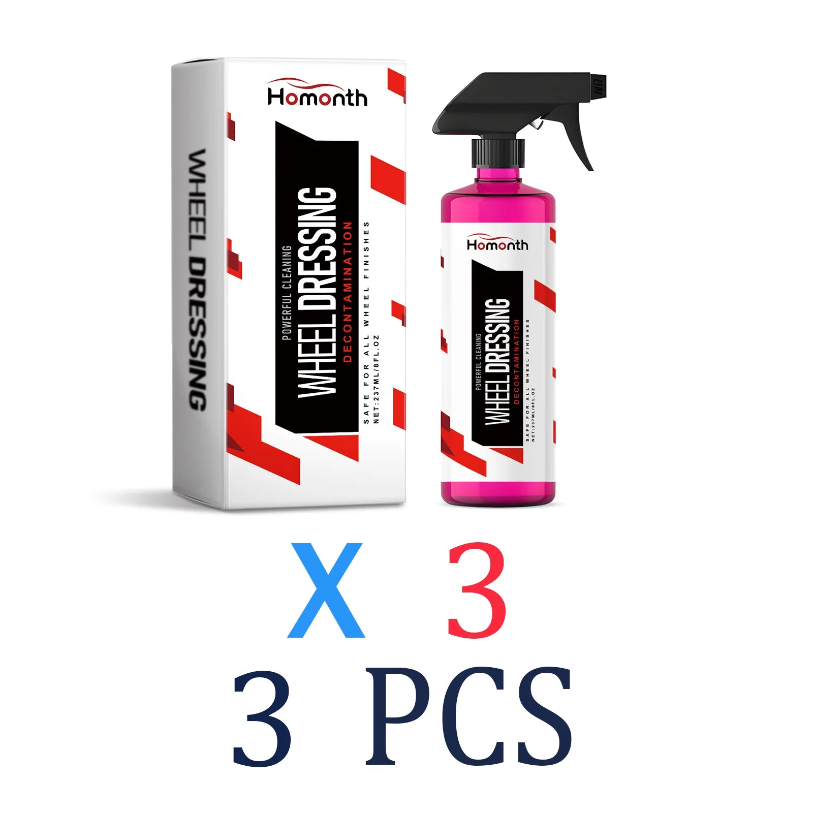 Professional Wheel Cleaner & Alloy Rim Spray 237ml – Brake Dust Remover Tire Renovator Long-Lasting Shine – 1pc / 2pc / 3pc / 4pc – $12–55