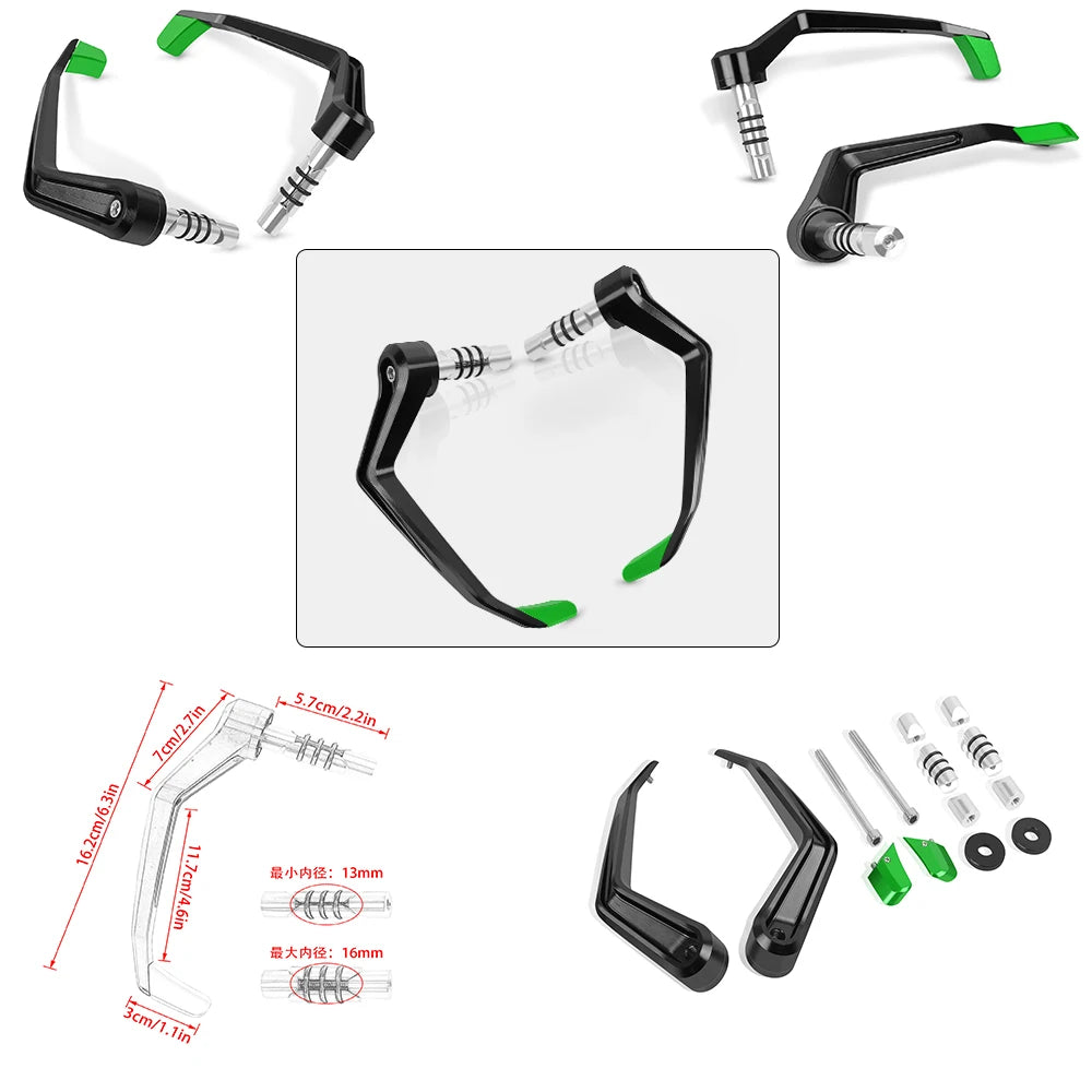 Universal 7/8" 22mm Handlebar Brake & Clutch Lever Guard – CNC Aluminum – Kawasaki / Honda / Yamaha / BMW / Suzuki / Ducati – 7 Colors – $42–$47