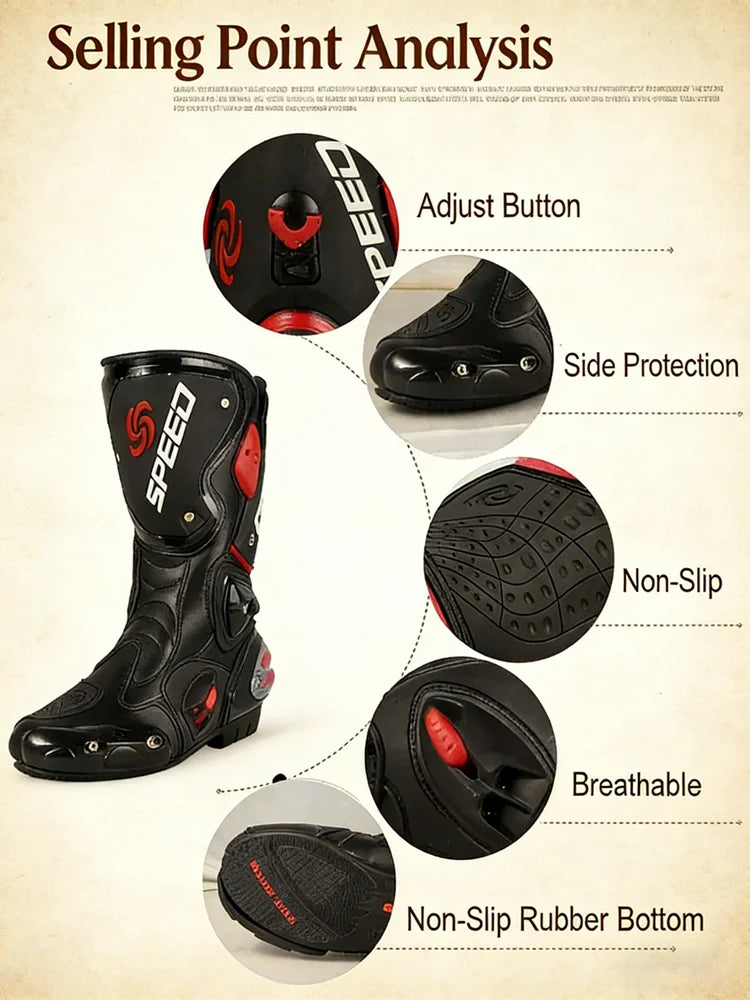 Riding Boots – Riding Tribe Men’s Motocross Off-Road Motorcycle Racing Boots