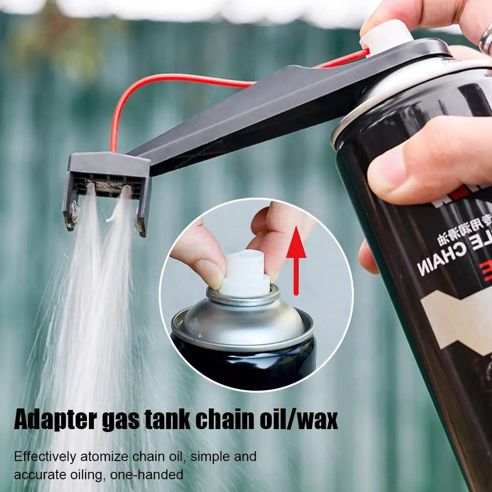 Motorcycle Chain Cleaner Tool Kit for Bike Maintenance Dirt Removal Lubrication with Wax Applicator, Brush Attachment