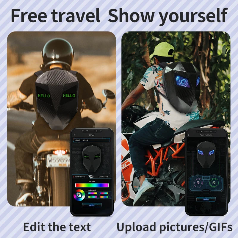 Motorcycle Backpack – Hard Shell Waterproof Helmet & Riding Gear Bag