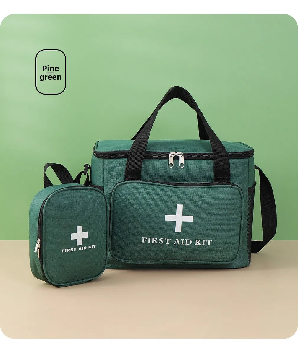 Outdoor Portable First Aid Kit Emergency Bag Household Medicine Storage Bag Partitioned Medical Cabinet Single-Shoulder Backpack