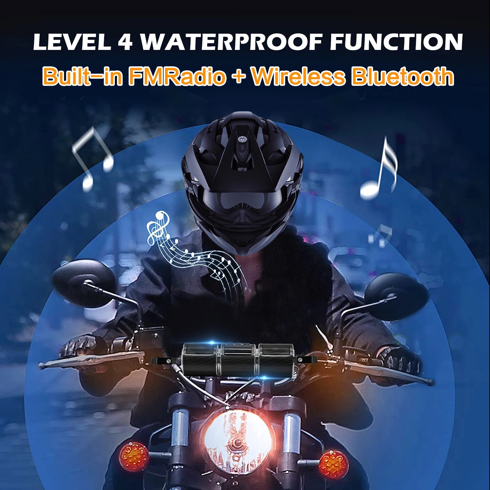 Motorcycle Speakers – Stereo with MP3, USB, TF Card & FM