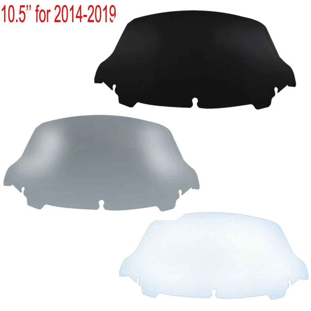 4.5-10.5" Motorcycle Windshield Fairing Windscreen for Harley Touring Electra Street Glide Ultra Limited 96-2022 Wind Deflector – TrichTu Mount ABS Black Clear Smoke 4.5in 6in 7in 8in 9in 10.5in