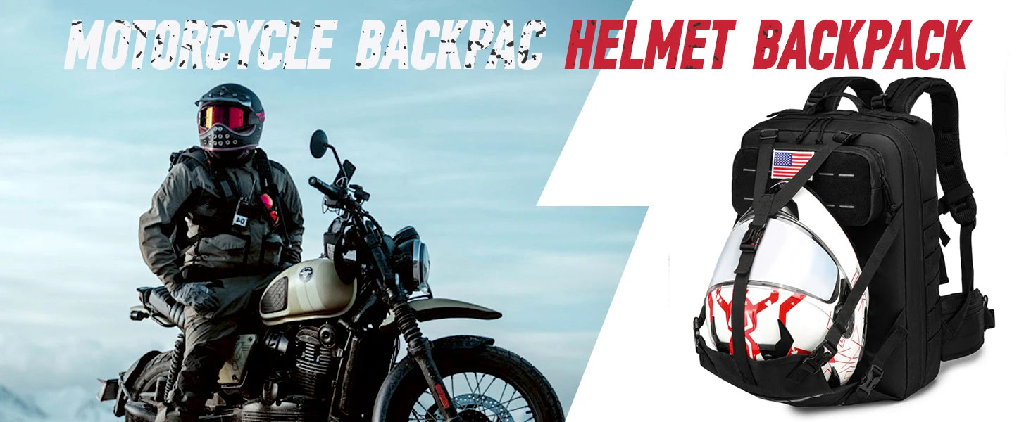 Motorcycle Backpack – 30L Multifunction Helmet & Riding Storage Bag