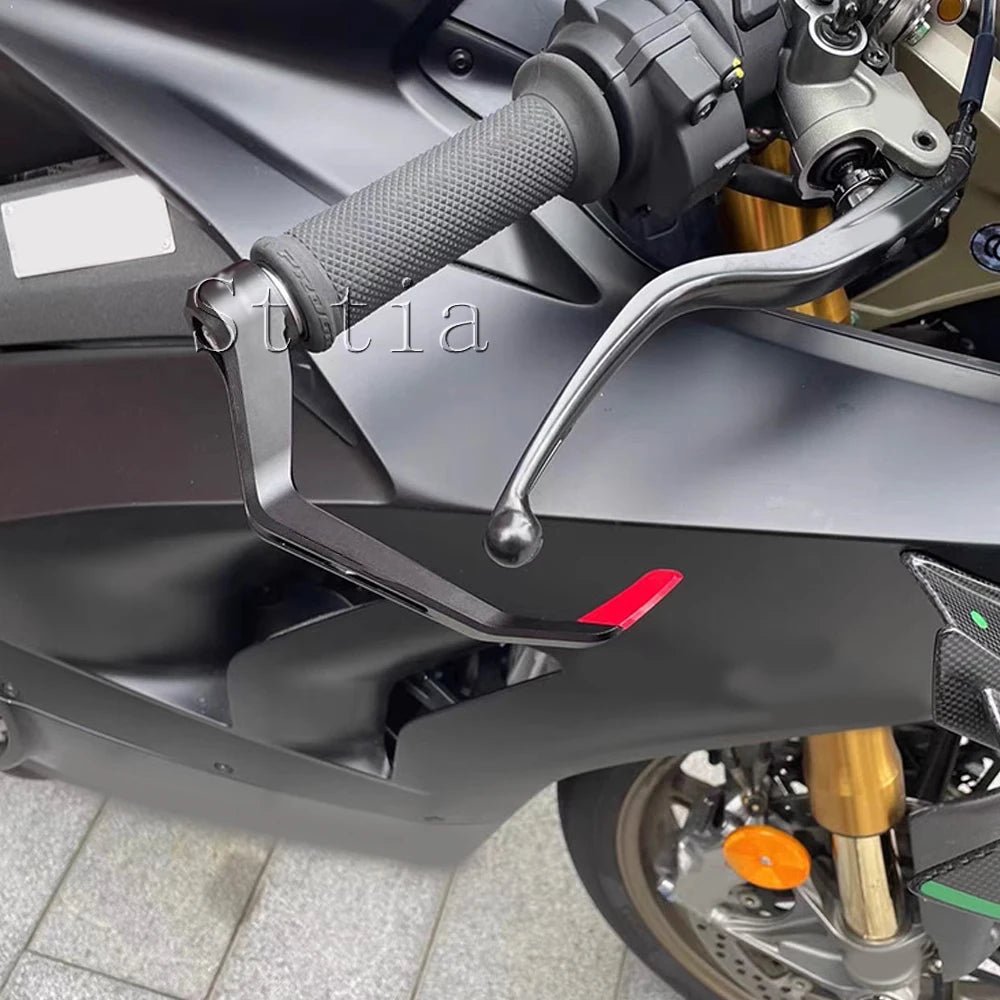 Aprilia RS125 / RS457 / RS660 / GPR150 / GPR250 / Tuono125 CNC Brake & Clutch Lever Guard – Aluminum – Black / Gray / Red – $60–$61