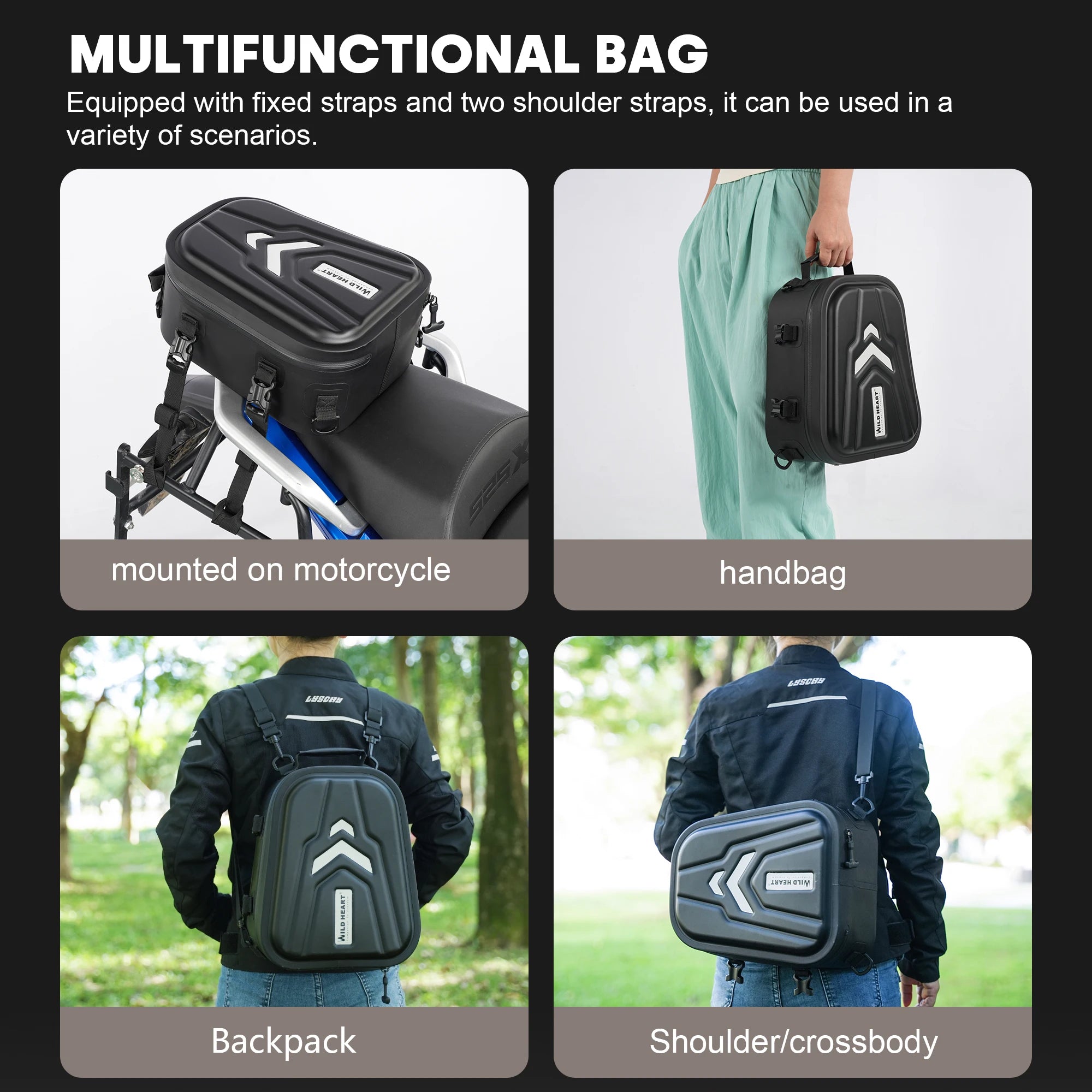 Motorcycle Backpack – Waterproof Multi-Function Rider Storage Bag