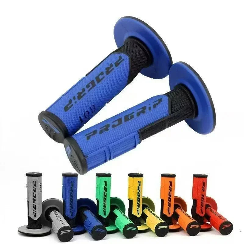 Motorcycle Handlebar Grips Universal Left 22mm Right 24mm 7/8" Rubber Tacky Gel Anti-Slip Vibration Reduction Off-Road Hand Grips Direct Install for Motorcycle ATV Motocross Dirt Bike – 7 Colors