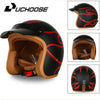 Open Face Helmets – DOT Certified Retro Motorcycle Helmet, Cafe Racer & Street Riding for Men