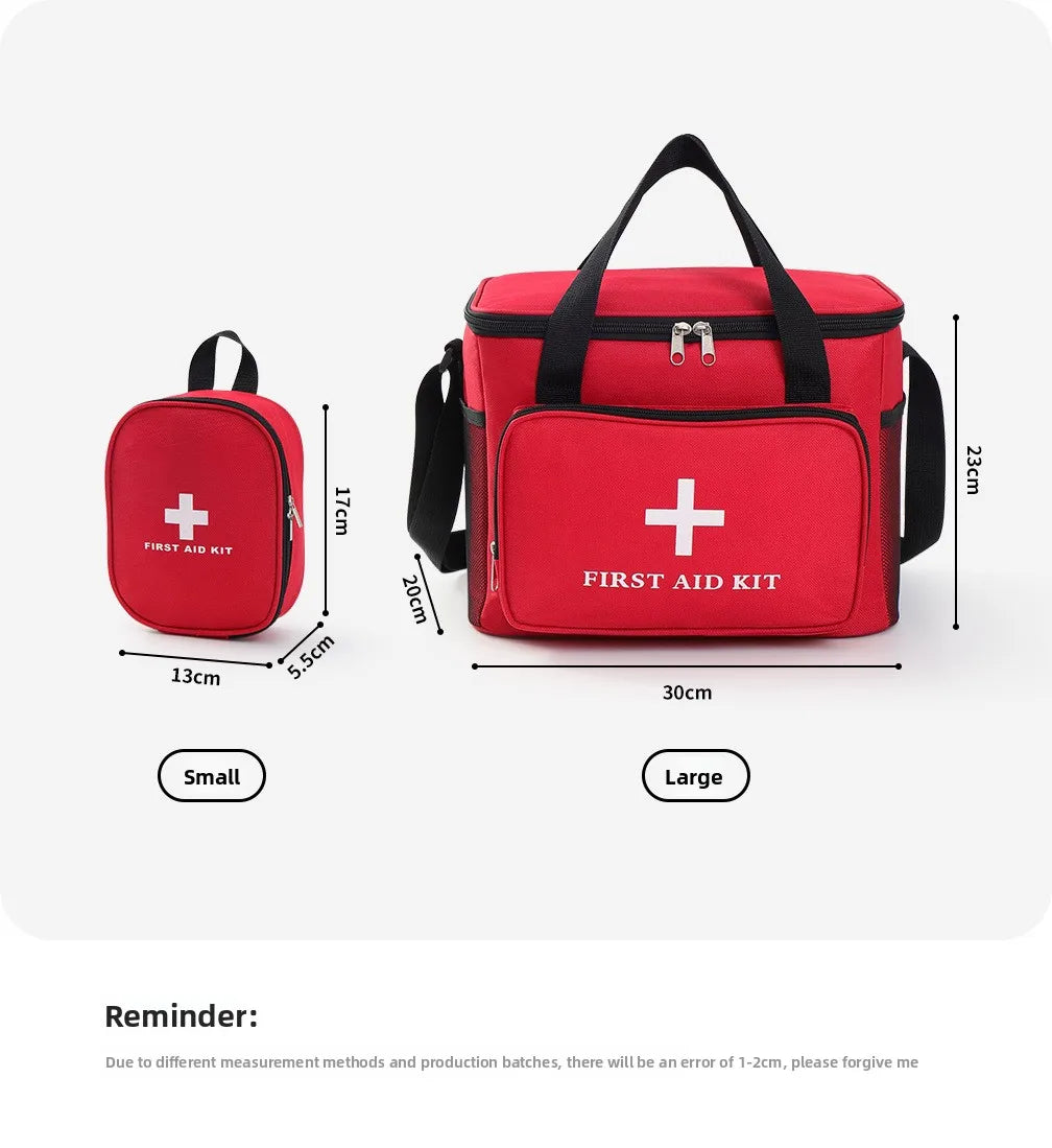 Outdoor Portable First Aid Kit Emergency Bag Household Medicine Storage Bag Partitioned Medical Cabinet Single-Shoulder Backpack