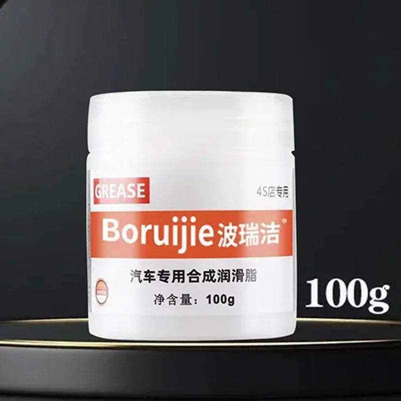 100g White Multipurpose Grease Lubricant – Car Door Hinge Sunroof Track Seat Rail Trunk Lock – Anti-Noise Anti-Rust Anti-Wear – Grease / Grease+Brush / Grease+Brush+Towel – $15