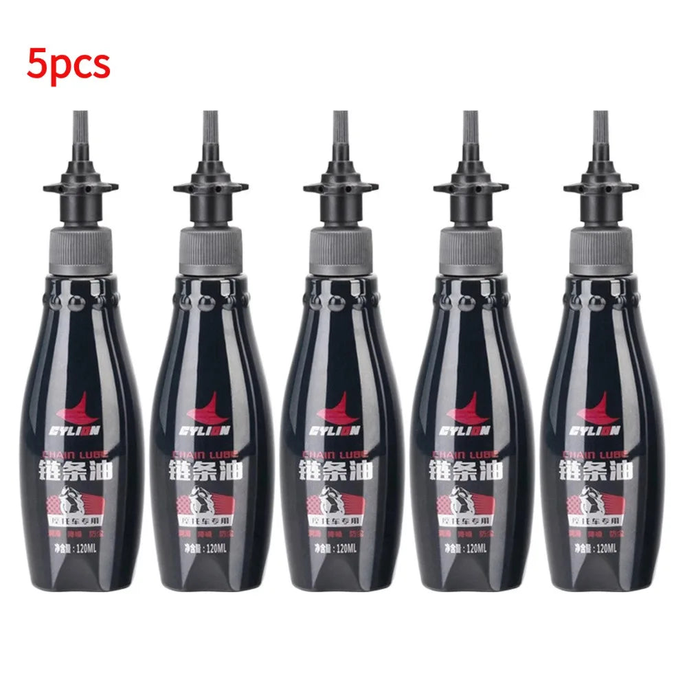 Motorcycle Chain Lubricant Oil 120ml – Anti-Rust Anti-Wear Dust-Proof High-Temp – On-Road & Off-Road – 1 / 2 / 3 / 4 / 5 / 10 Bottle Bundles – $25–128