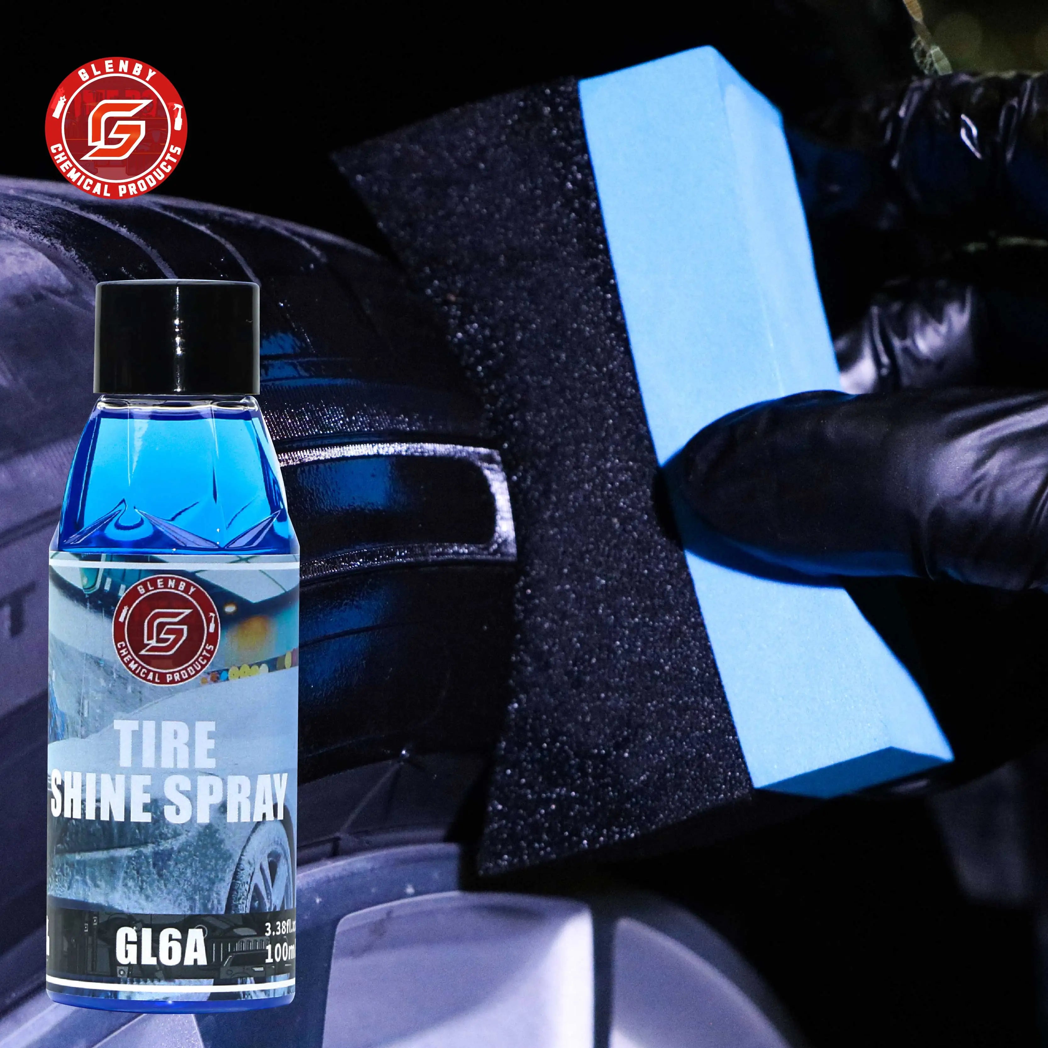 Glenby GL6A Tire Shine Spray – Wet Black Glossy Finish with One Quick Spray – 100ml / 200ml / 300ml – $20