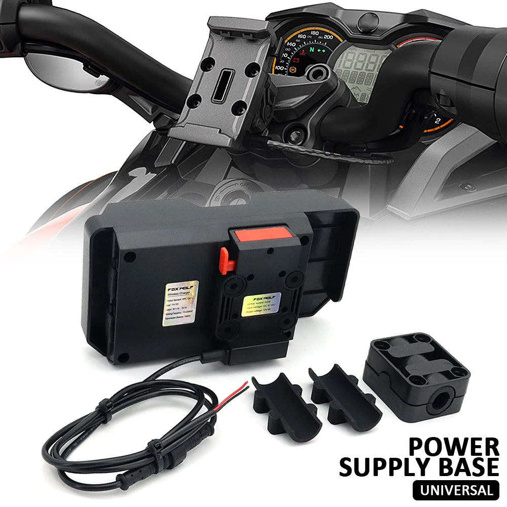 New Motorcycle Wireless Charger Navigation bracket Fast charge For Kawasaki Versys 650 For Yamaha Tracer 7 Universal GPS bracket