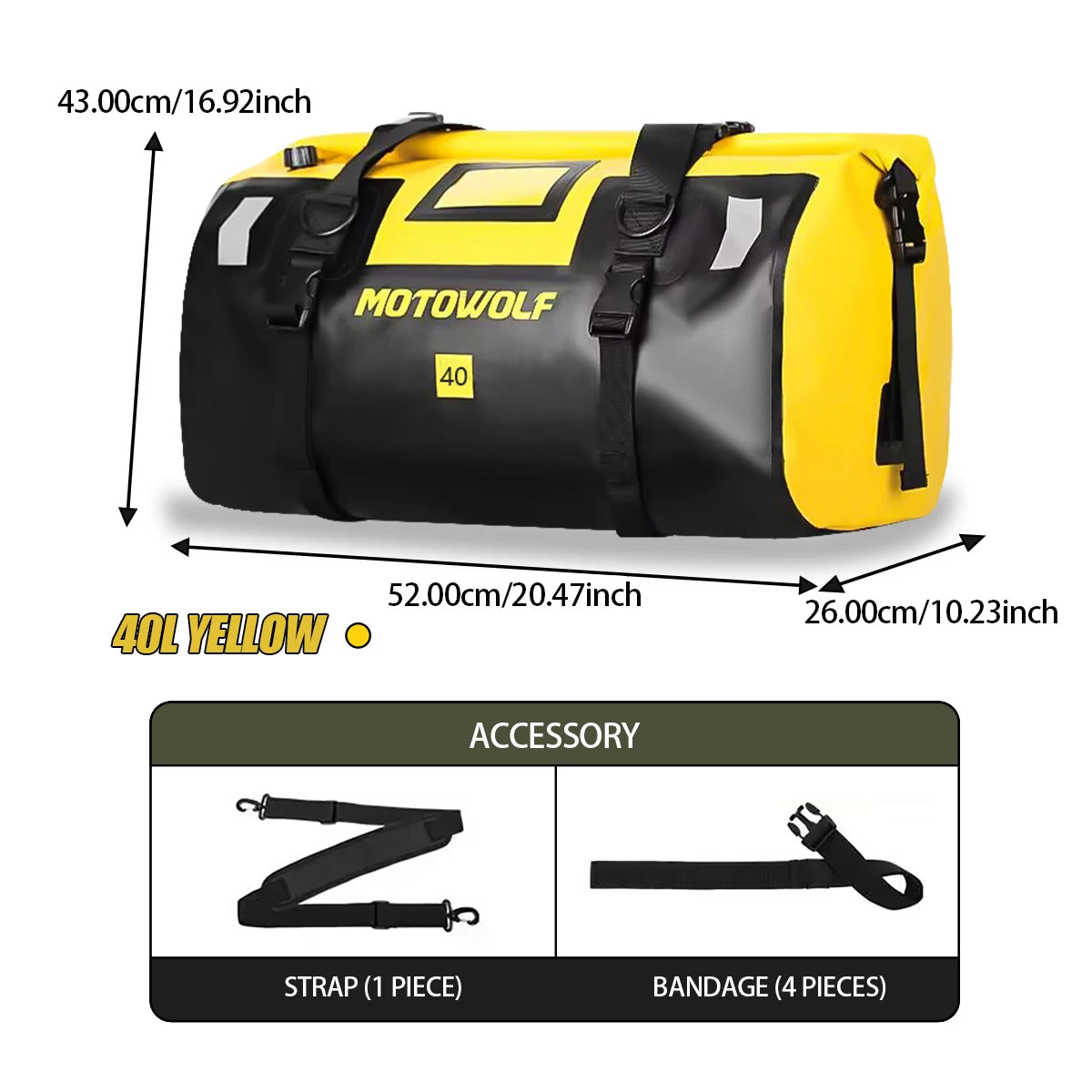 Motorcycle Backpack – Waterproof 20L/40L/66L Dry Travel Bag