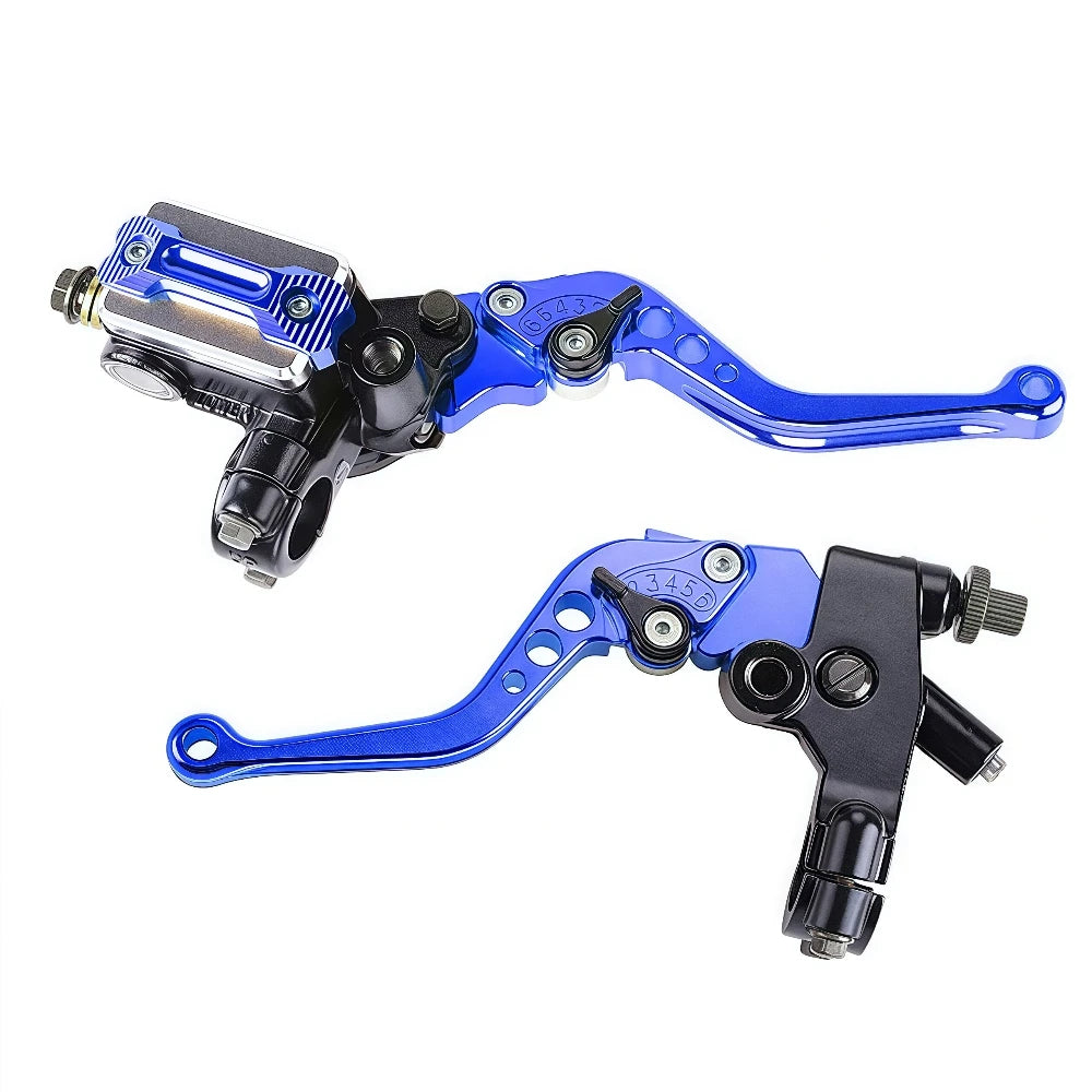 Universal 22mm Hydraulic Brake Master Cylinder & Clutch Lever – 6-Position Adjustable – Mirror Bracket & Switch – Honda / Yamaha – 3 Colors – $45