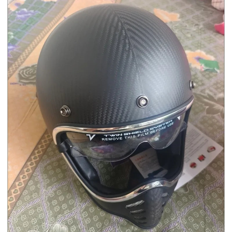 Carbon Fiber Helmets – Forged Carbon Fiber Ultra-Light Motorcycle Half Helmet for Men & Women