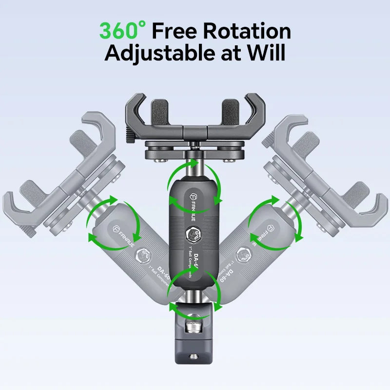 FANAUE Aluminum Alloy Anti-Vibration Motorcycle Phone Mount – Shockproof Navigation Holder for Off-Road Riding