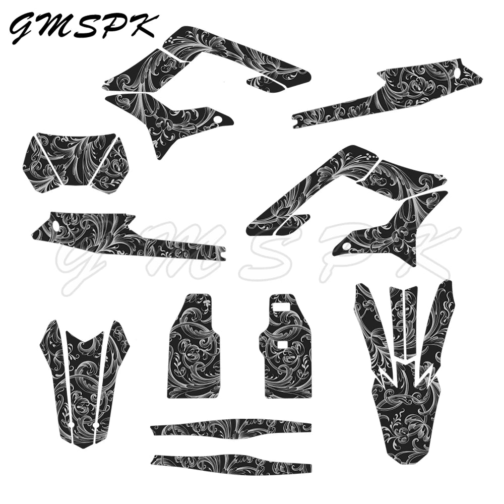 Motocross Team Graphics Background Decal Sticker Kits for Sur-Ron Storm Bee 2023–2024 – Custom Number & Name – PVC – 24 Styles – Glossy / 3D – $70–$92