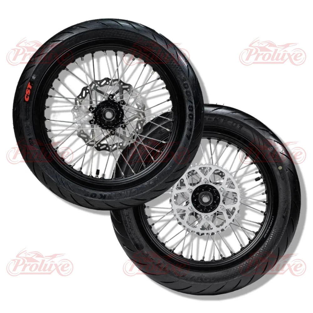 Ultra Bee Supermoto Wheelset Kit – Complete Street Slick Road Tire Set