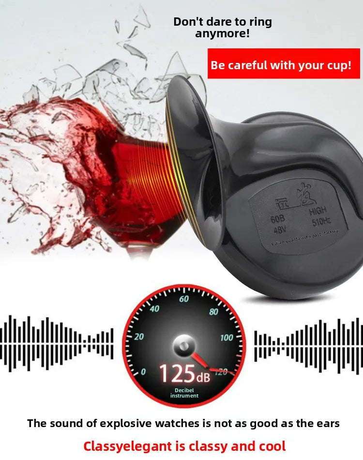 Motorcycle Horn – 12V Universal Snail-Shaped High-Pitched Waterproof Horn