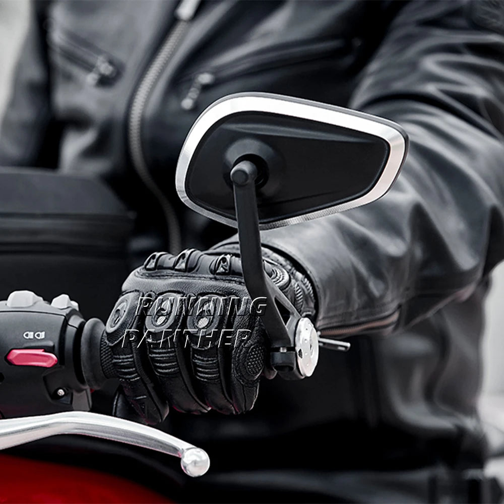 RUNNING PANTHER Triumph Motorcycle Mirror Handlebar Bar-End Rearview Mirror Pair for Street Triple 765 765RS 765R S Speed Triple Rocket 3 Bobber T120 Daytona 660 675