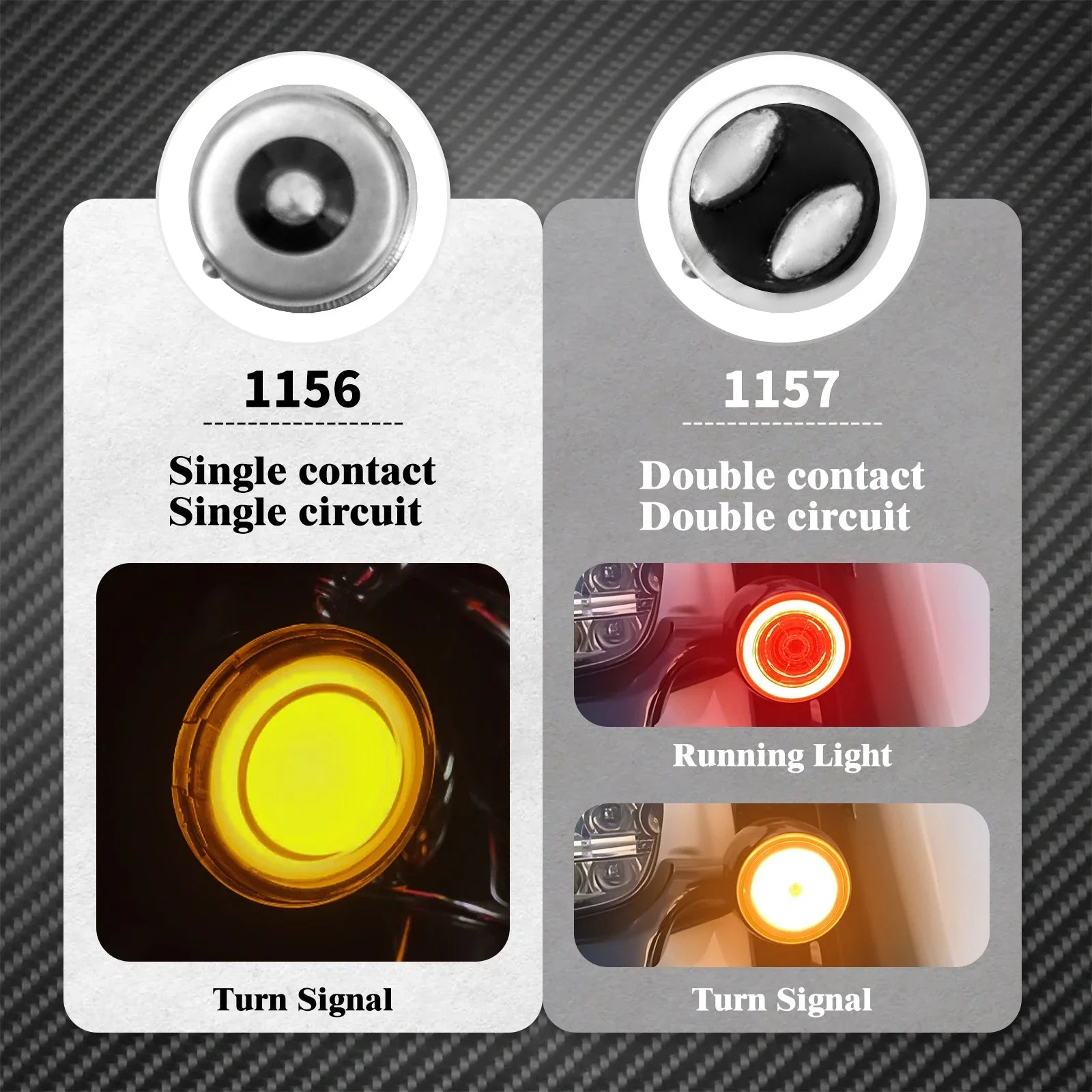 LED Turn Signal Bulbs – 1157 LED Indicator Light for Harley-Davidson