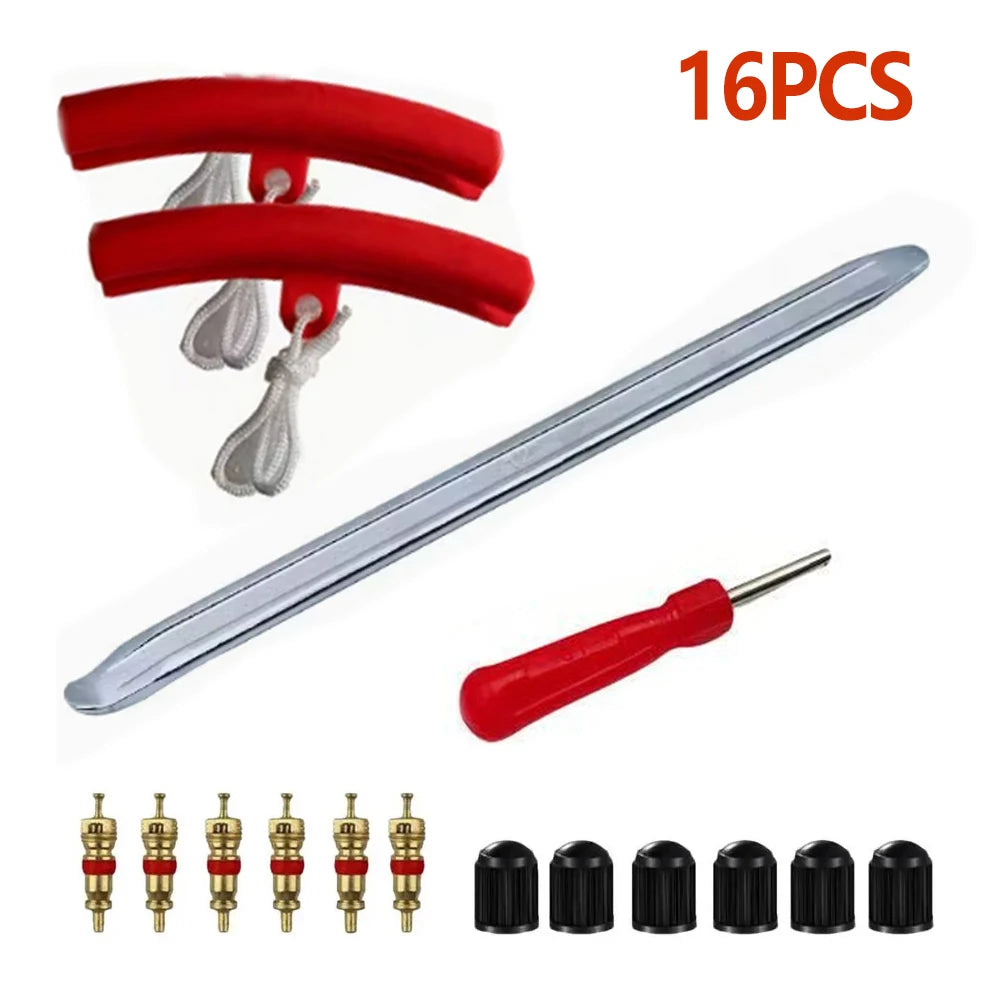 16pc or 28pc Motorcycle Tire Lever Iron Spoon Kit with Rim Guard – Steel Heat-Treated – Motorcycle Car – $25