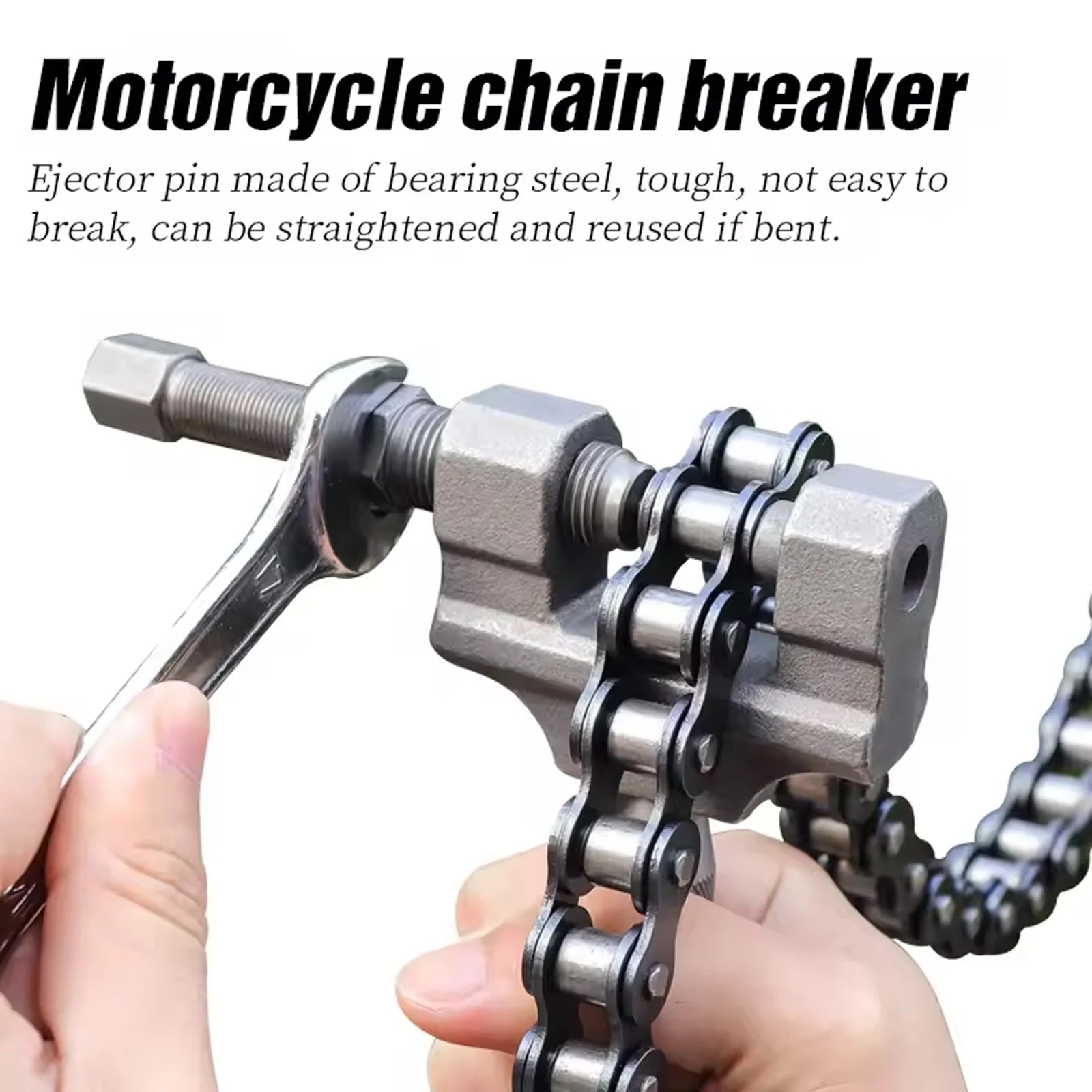 Motorcycle & Bike Chain Breaker Tool – Interchangeable Handle – 420/428/520/525/530 Chains – Alloy Steel – 121mm – $17