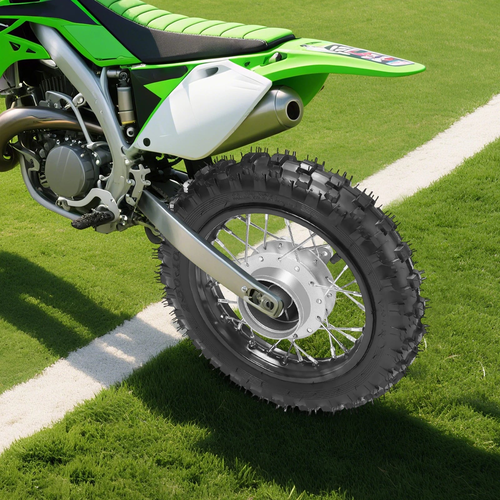 Dirt Bike Tires – 2.50-10 Front & Rear Wheel Rim Tire Set with Drum Brakes