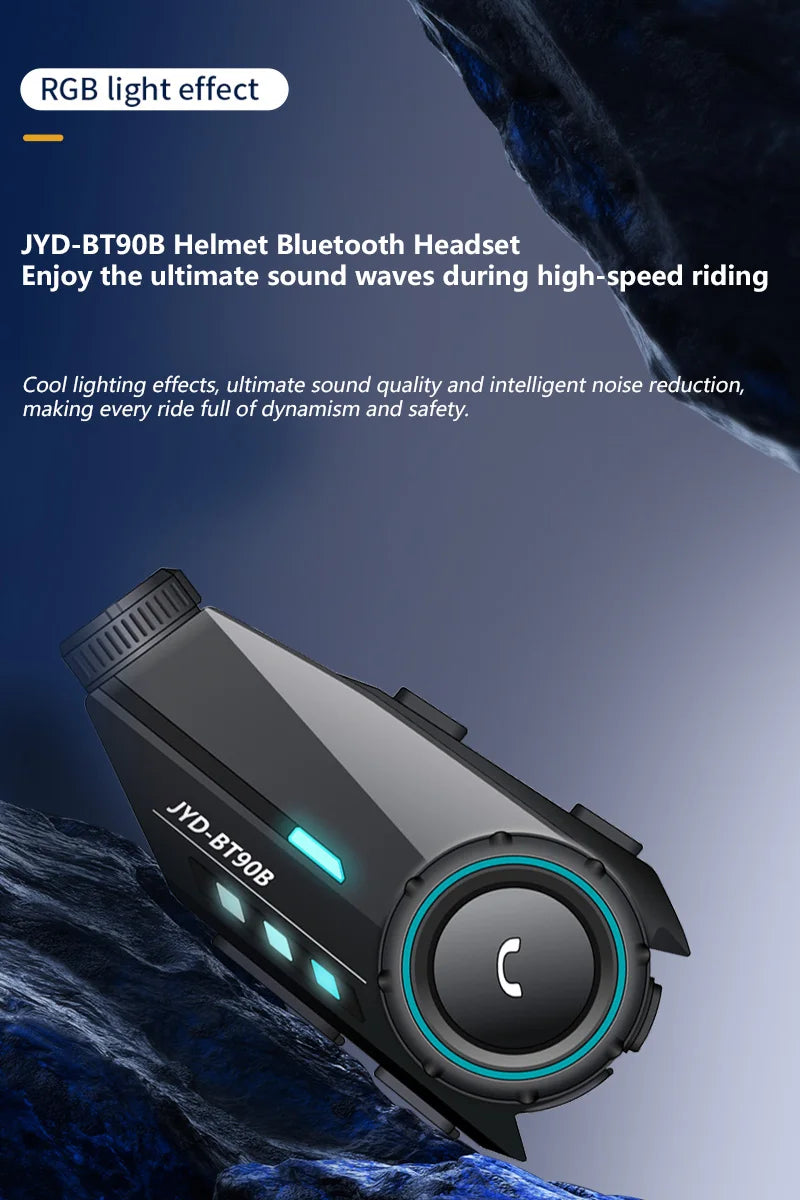 Motorcycle Bluetooth Headset – Wireless Helmet Intercom with Camera