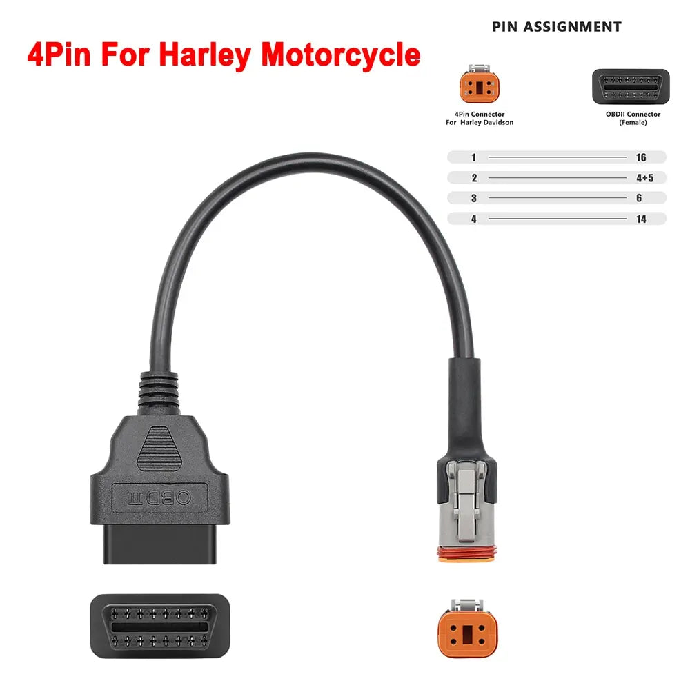 ITCARDIAG ELM327 V1.5 Motorcycle OBD2 Adapter Cable Kit – EFI Bikes – Yamaha Honda Kawasaki Suzuki Ducati KTM Harley – Android – $37–48
